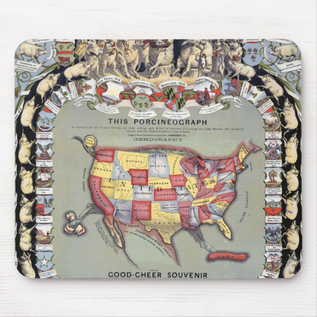 THIS PORCINEOGRAPH, c1876 Mouse Pad (Front)