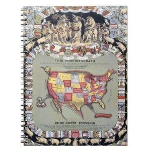 THIS PORCINEOGRAPH, c1876 Spiral Notebook