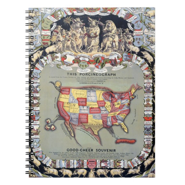 THIS PORCINEOGRAPH, c1876 Spiral Notebook (Front)