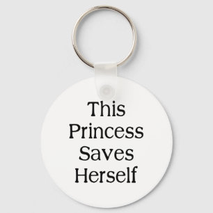 This Princess Saves Key Ring