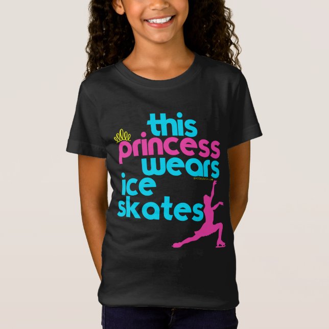 This Princess Wears Ice Skates - Golly Girls T-Shirt (Front)