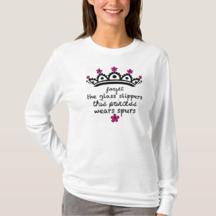 This Princess Wears Spurs-white long sleeve tshirt