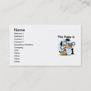 This Puppy 1st Birthday T shirts and Gifts Business Card