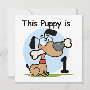 This Puppy 1st Birthday T shirts and Gifts Invitation