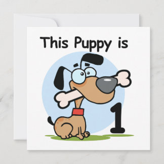 This Puppy 1st Birthday T shirts and Gifts Invitation
