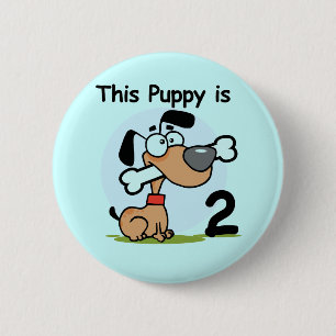This Puppy 2nd Birthday T shirts and Gifts 6 Cm Round Badge