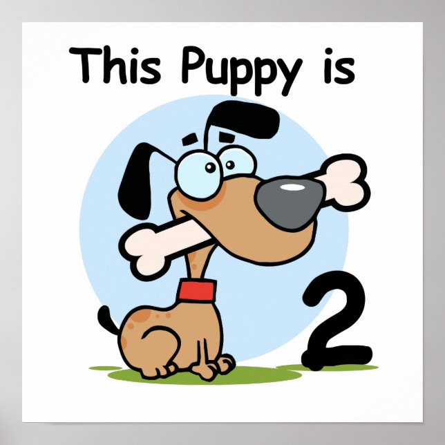 This Puppy 2nd Birthday T shirts and Gifts Poster (Front)