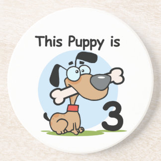 This Puppy 3rd Birthday T-shirts and Gifts Coaster