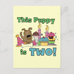 This Puppy is Two Tshirts and Gifts Postcard