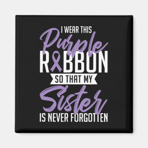 This Purple Ribbon Overdose Awareness Day Gift Magnet