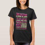 This Queen Is Born In June Funny June Birthday T-Shirt<br><div class="desc">This Queen Is Born In June Funny June Birthday</div>