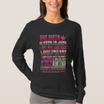 This Queen Is Born In June Funny June Birthday T-Shirt<br><div class="desc">This Queen Is Born In June Funny June Birthday</div>