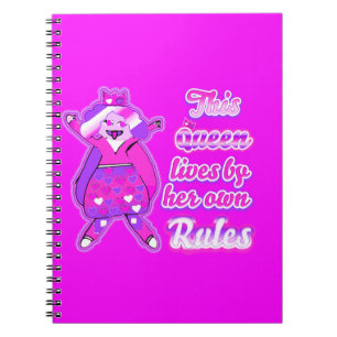 This queen never follows the rules pink notebook