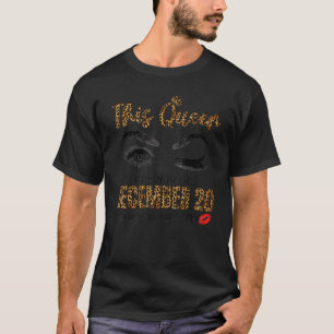 This Queen Was Born In December 20 Happy Birthday T-Shirt
