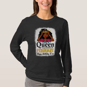 This Queen Was Born In February Birthday Cute Girl T-Shirt