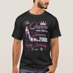 This Queen Was Born In January 2000 23rd Birthday T-Shirt