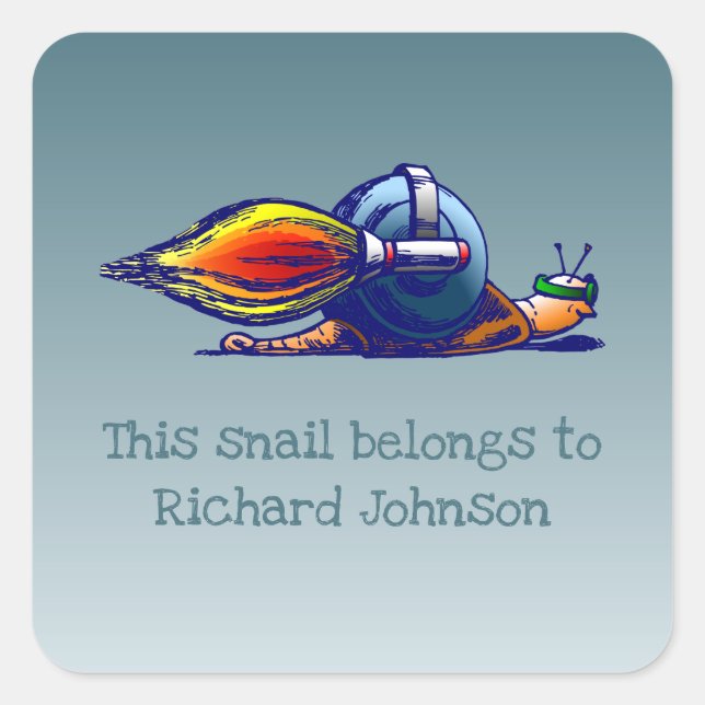 This Rocket Snail belongs to Square Sticker (Front)