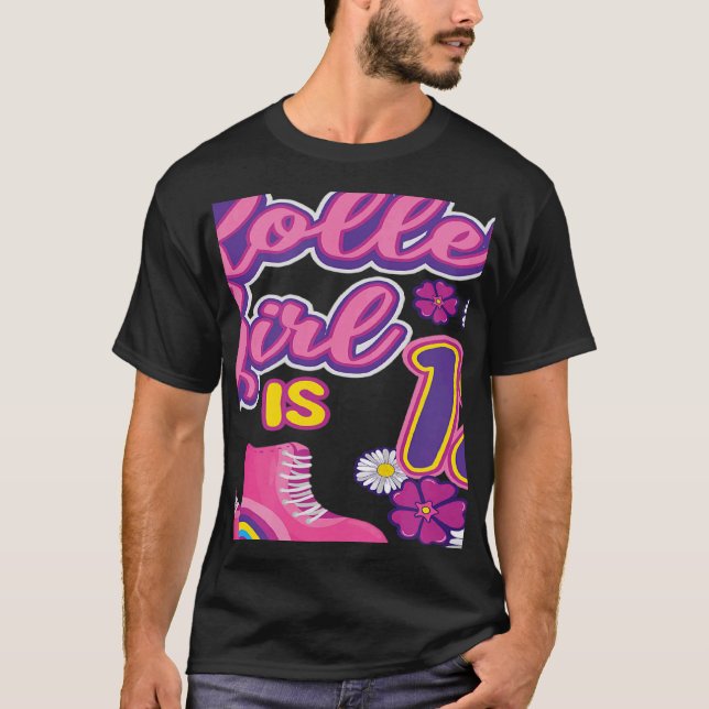 This Roller Girl is 12 Birthday Roller Skate Skati T-Shirt (Front)