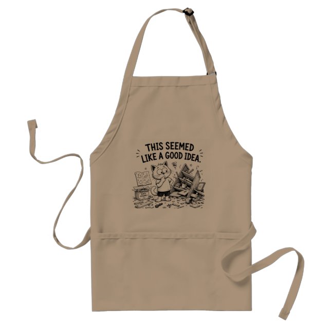 This Seemed Like a Good Idea Funny Apron (Front)