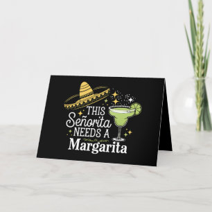 This Senorita Needs A Margarita Cinco De Mayo Thank You Card