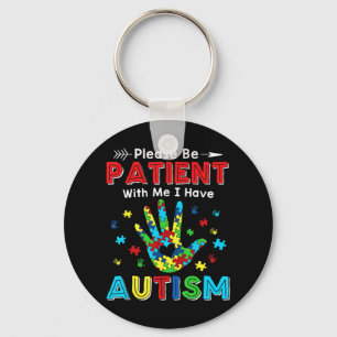 This shirt feature autism puzzle pieces makes the  key ring