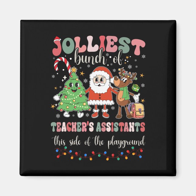 This Side Of The Playground Cute Merry Teacher's I Magnet (Front)