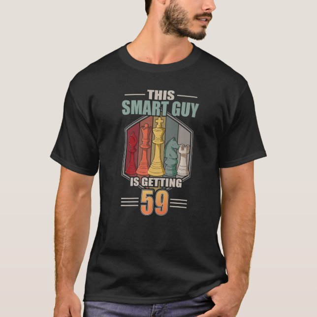 This Smart Guy Is Getting 59 Retro Chess 59th Birt T-Shirt (Front)