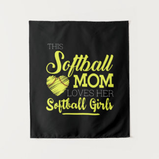 This softball mum loves her Softball Girls Tapestry