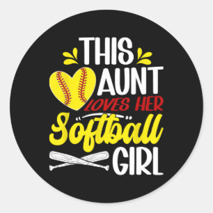 This Softll Aunt Of A Softll Player Auntie Classic Round Sticker