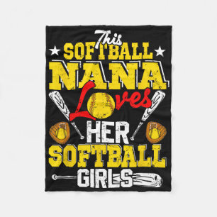 This Softll Nana Loves Her Softll Girls Matching F Fleece Blanket