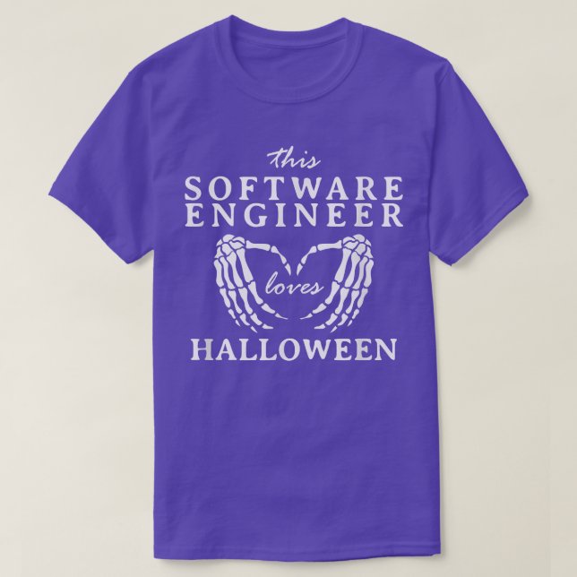 This Software Engineer Loves Halloween Developer S T-Shirt (Design Front)