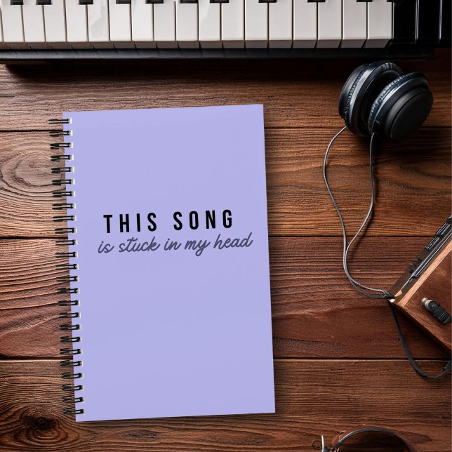 "This Song Is Stuck In My Head" Lyrics Journal (Record the lyrics on your mind in this purple music journal.)