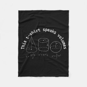 This Speaks Volumes Funny Maths Science Geeky Pun  Fleece Blanket