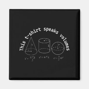 This Speaks Volumes Funny Maths Science Geeky Pun  Magnet