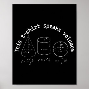 This Speaks Volumes Funny Maths Science Geeky Pun  Poster