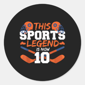 This Sports Legend Is Now 10  Classic Round Sticker