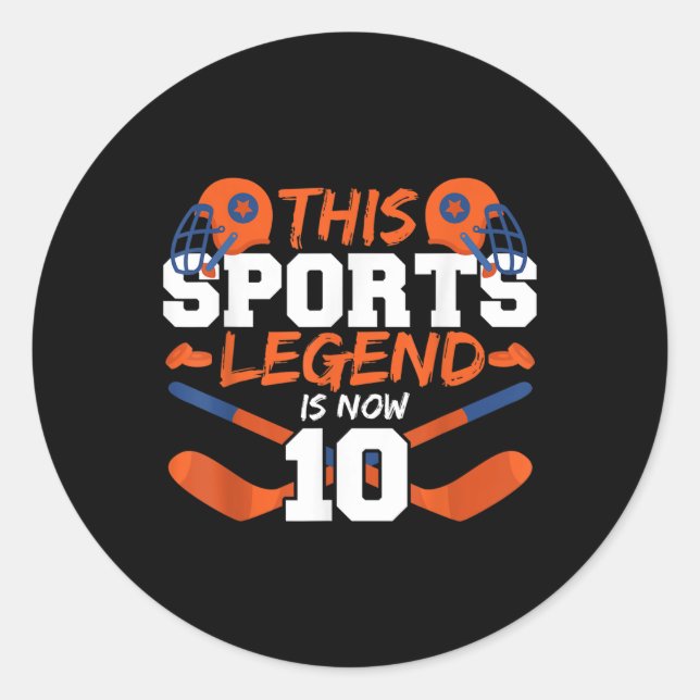 This Sports Legend Is Now 10  Classic Round Sticker (Front)