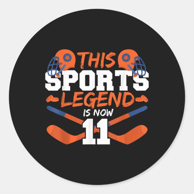 This Sports Legend Is Now 11  Classic Round Sticker (Front)