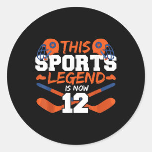 This Sports Legend Is Now 12  Classic Round Sticker