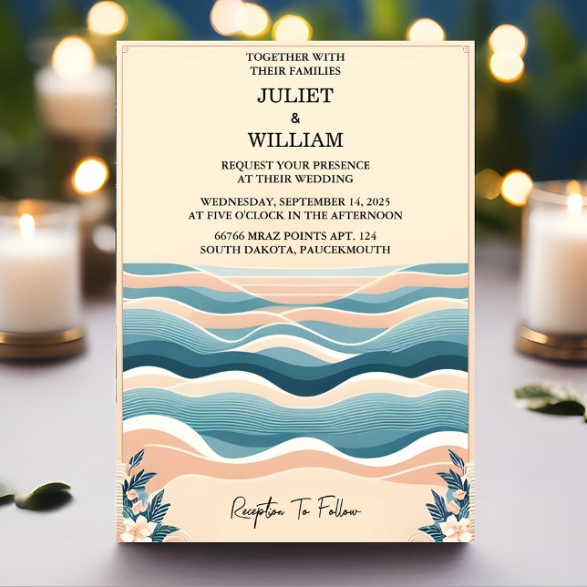 This Spring Summer Ocean Beach Destination Wedding Invitation (Creator Uploaded)