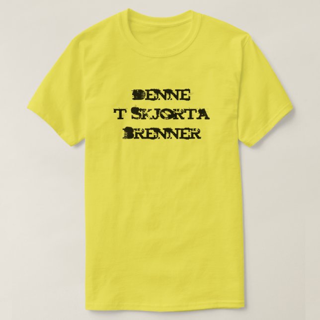 This t-shirt is burning in Norwegian yellow (Design Front)