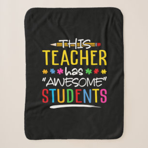 This Teacher Has Awesome Students Sherpa Blanket