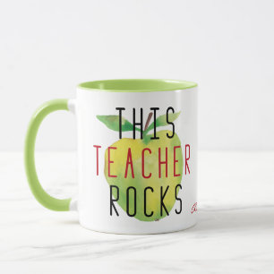 This Teacher Rocks Personalized Mug