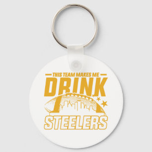 This Team Makes Me Drink Football  Key Ring