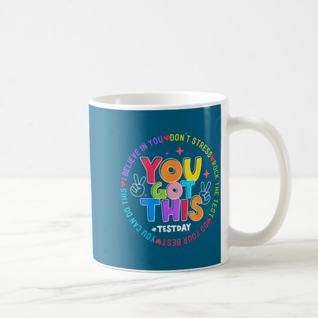 This Test Day Rock Test Teacher Coffee Mug (Right)