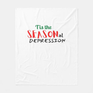 This The Seasonal Depression Holiday Fleece Blanket