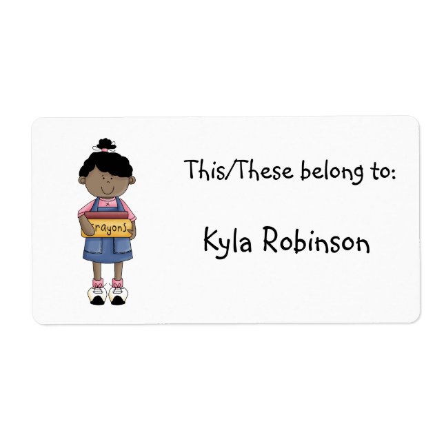 This/These belong to:-Personalise Item+Name (Front)