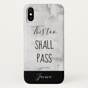 This Too Shall Pass Cute Marble Name Personalised Case-Mate iPhone Case