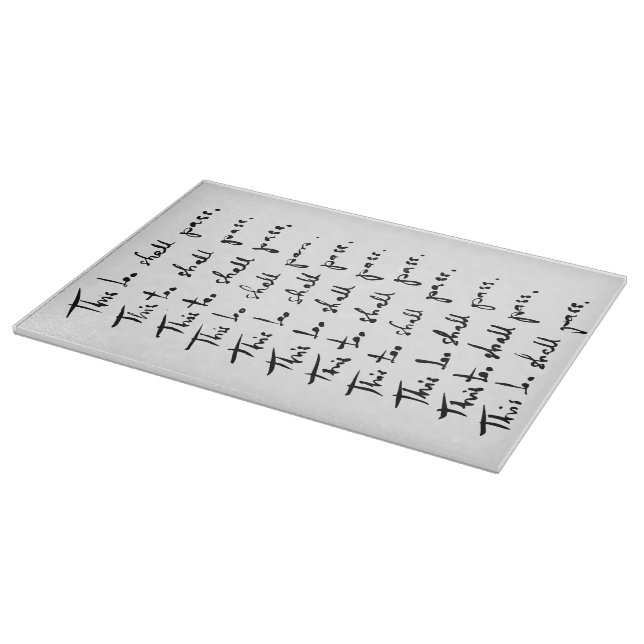 This too shall pass! Inspirational quote Cutting Board (Corner)