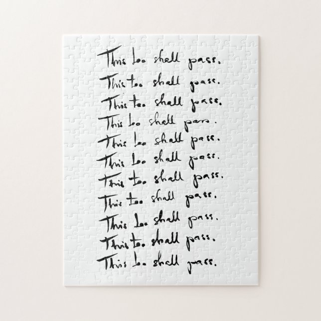 This too shall pass! Inspirational quote Jigsaw Puzzle (Vertical)